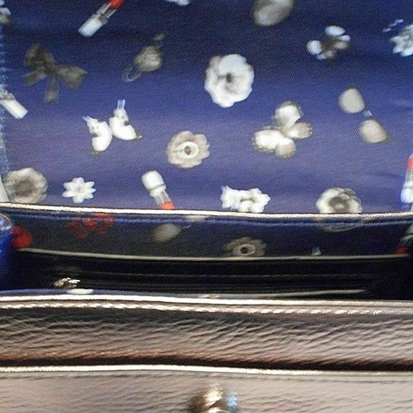 NEW LIBBY EDELMAN Shiny Lead Silver Color Mini Cross body Handbag - Picture 5 of 5